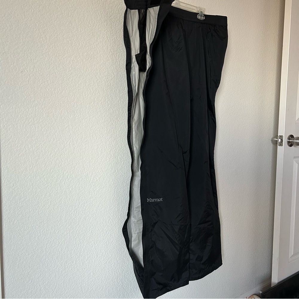 Marmot Men's PreCip Eco Full Zip Black Outerwear Rain Windbreaker Gorpcore Pants - Picture 5 of 14